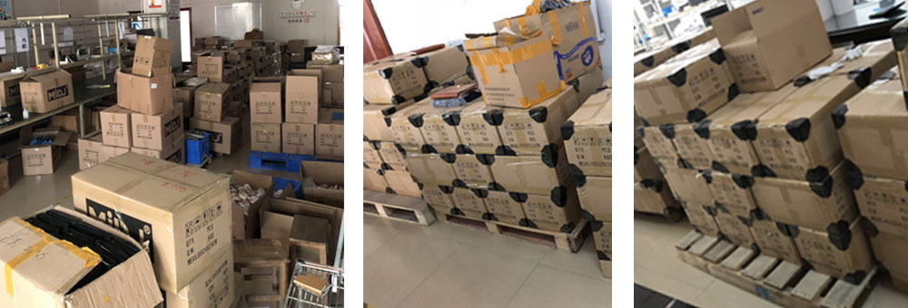MIDU品牌礼品定制工厂走廊过道台风天堆积的货物