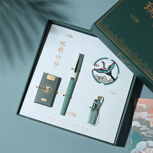 中国风礼品商务礼盒套装 钢笔+书签+墨水 商务礼品定制