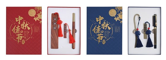 MIDU礼品定制工厂_中秋礼品书签套装