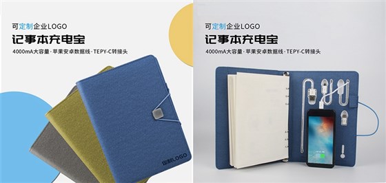 尊行者礼品定制工厂_挂绳充电笔记本