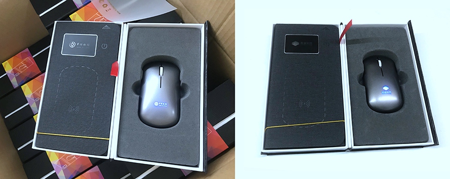 高端商务会议礼品无线充鼠标套装