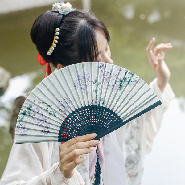 复古风夏季扇子扇折扇 中国风汉服随身便携折叠扇 宣传促销礼品