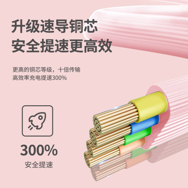 一拖三可爱萌熊便携伸缩三头多功能迷你数据线 企业礼品定制