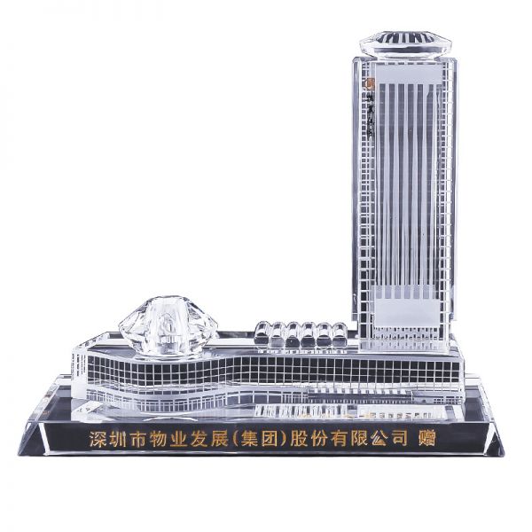 水晶模型设计定制 建筑模型 周年定制纪念品