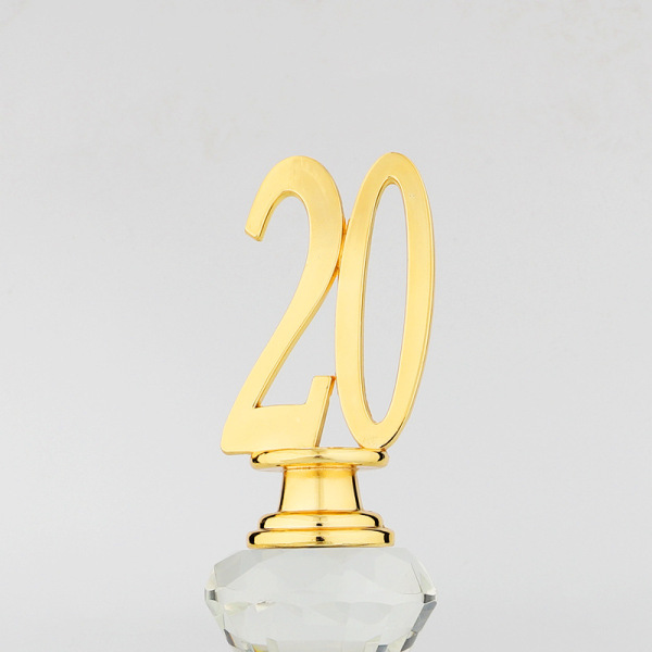 周年纪念奖杯 数字水晶奖杯 公司周年庆典摆件