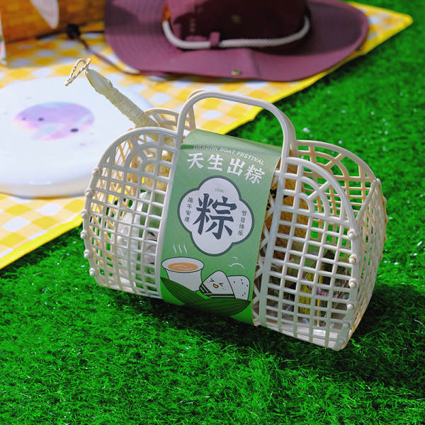 【天生出粽】2023端午原创伴手礼 手提篮+潮牌蒲扇+便携茶具+水晶粽2 端午礼盒定制
