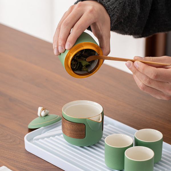 【粽情套装】端午行李箱茶礼套装 一壶三杯+茶叶罐+茶盘+白茶 商务定制礼品2