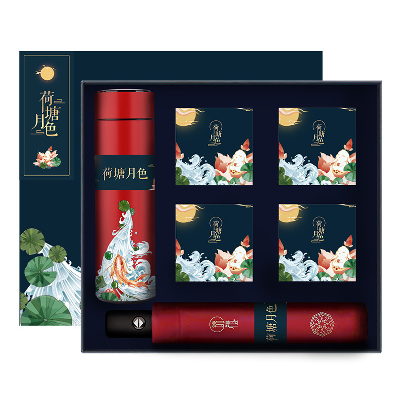 【荷塘月色】2024中秋国潮套装|中秋员工福利礼品