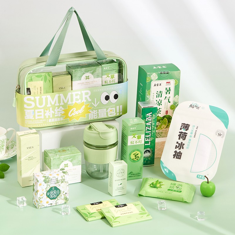 【夏日补给能量】夏季清凉伴手礼 护手霜红糖喜茶毛巾等组合 毛巾蚊不叮冰袖等组合 (2)